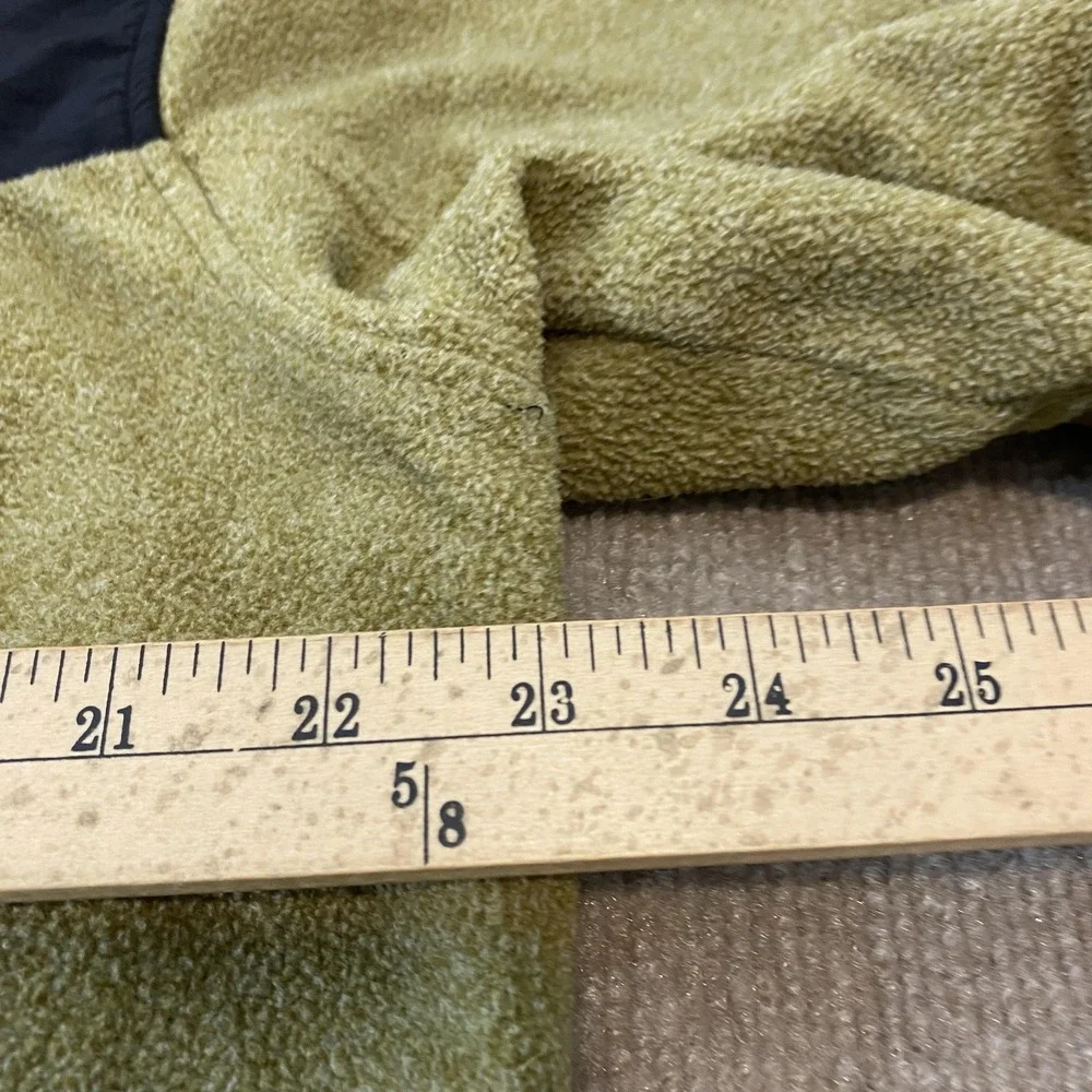 The North Face Jacket Mens Large Green Fleece Full‎ Zip Windbreaker Outdoor